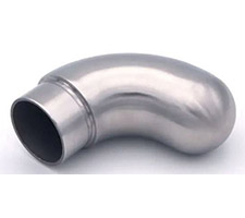 Edelstahlendbogen rundes Ende - für Ø 42,4 mm