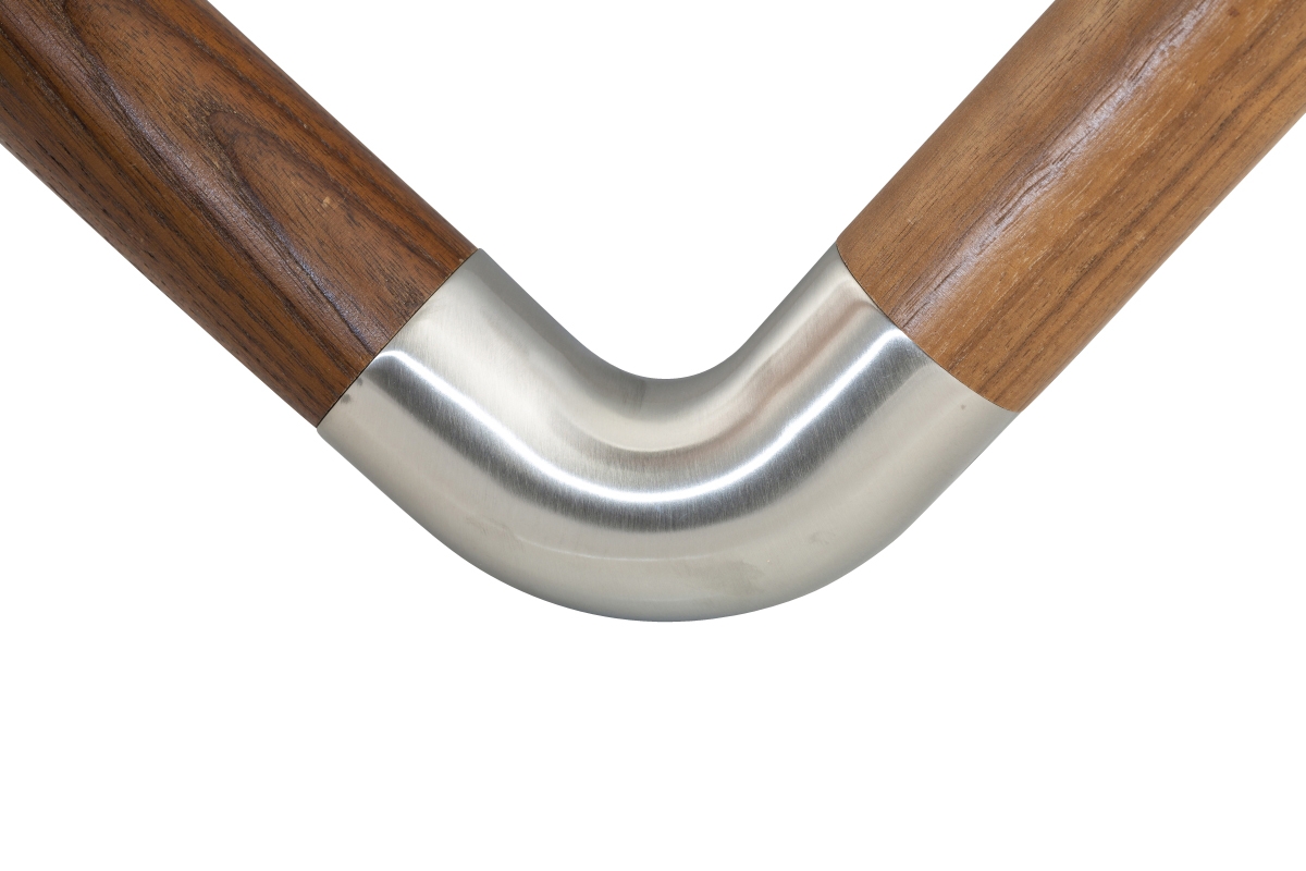 Edelstahlverbindungsbogen 90° - für Ø 42 mm Holzhandlauf
