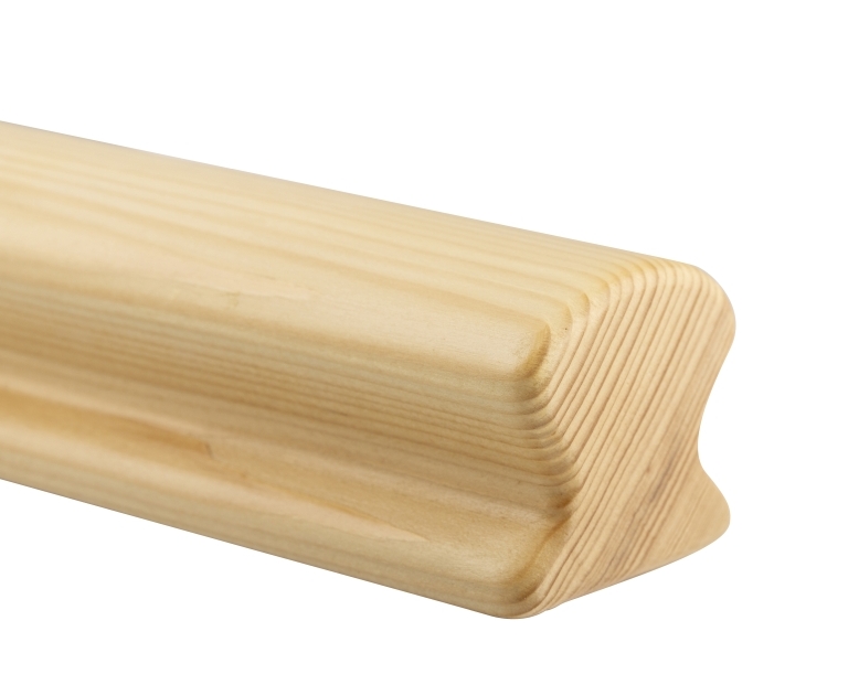 Holzhandlauf Kiefer - omega, 55 x 50 mm