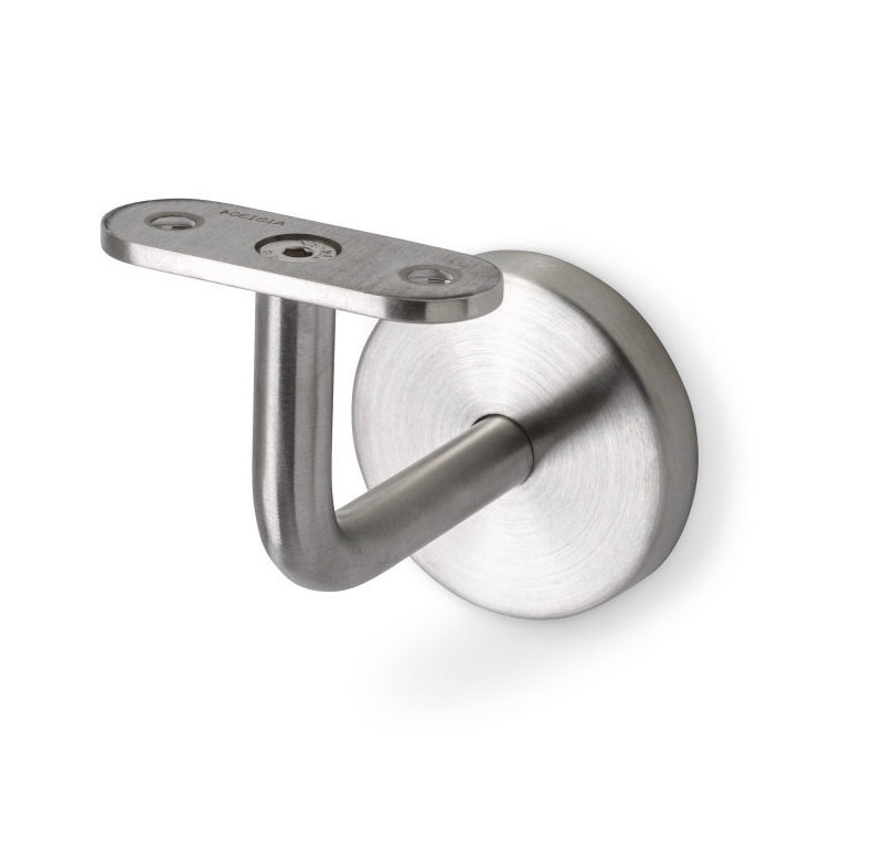 Halter 02 für Edelstahlhandlauf gerade, inkl. Bohrung Halter 02 für Edelstahlhandlauf gerade, inkl. Bohrung
