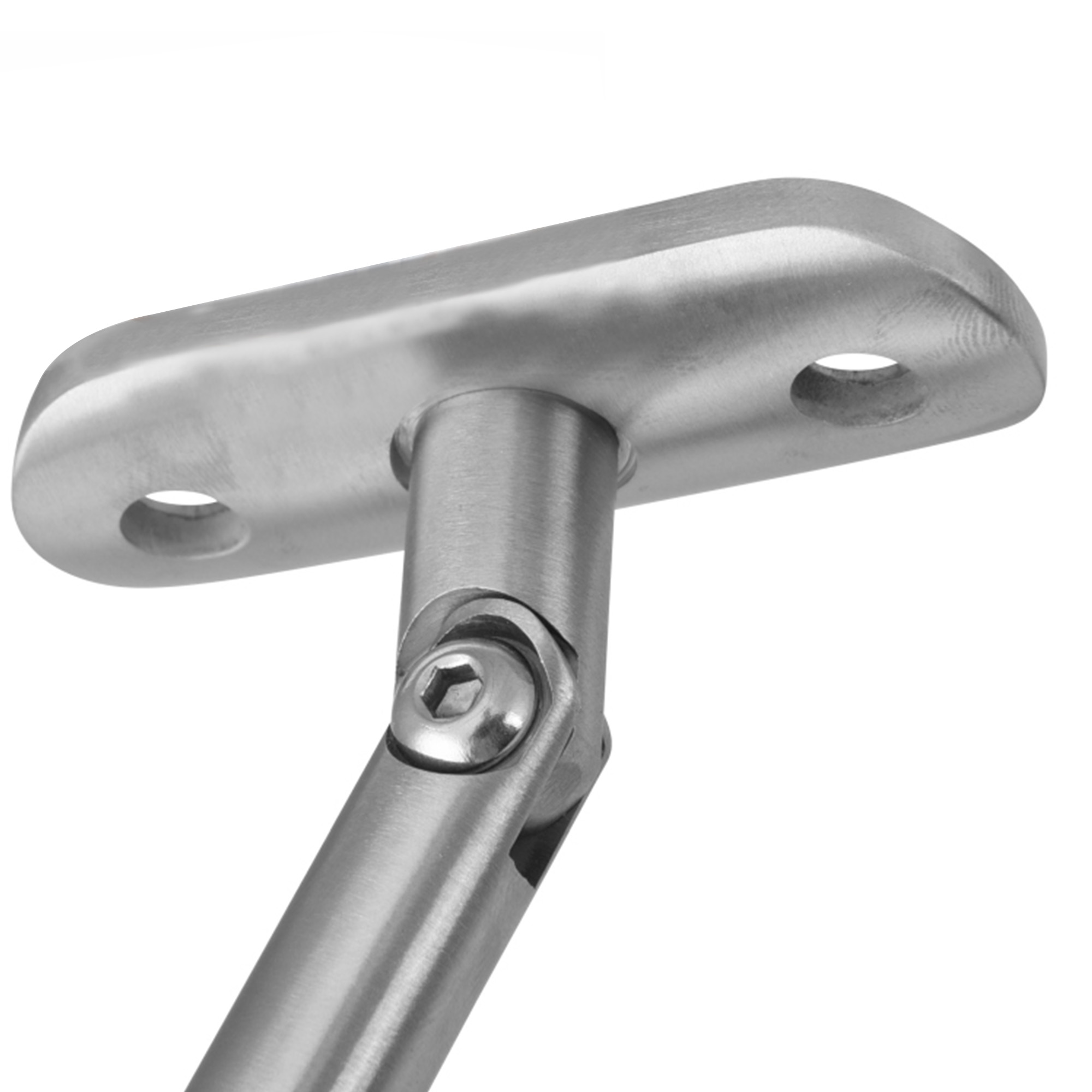 Handlaufhalter-04-Edelstahl-einstellbare-gerundete-Halteplatte-3 Halter 04 Edelstahl, einstellbare gerundete Halteplatte