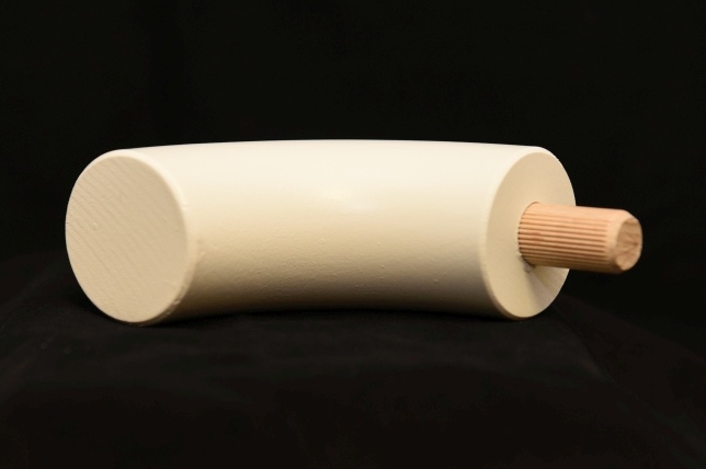 Endbogen 90°, 40 mm - deckend weiss lackiert