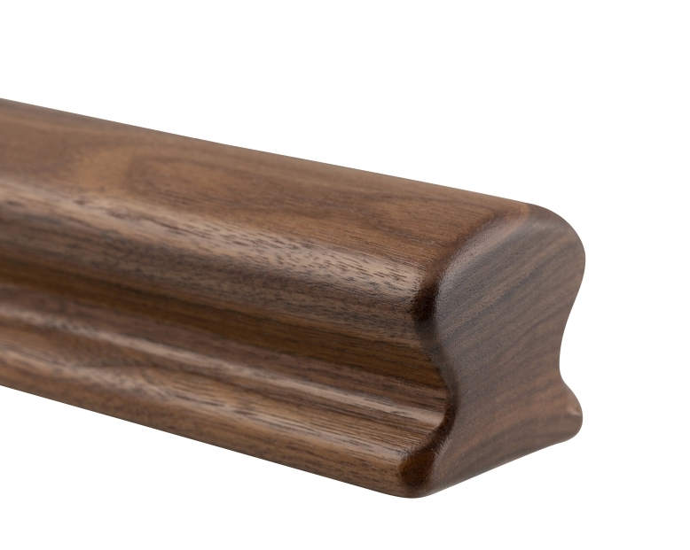 Holzhandlauf Nussbaum - omega, 55 x 50 mm