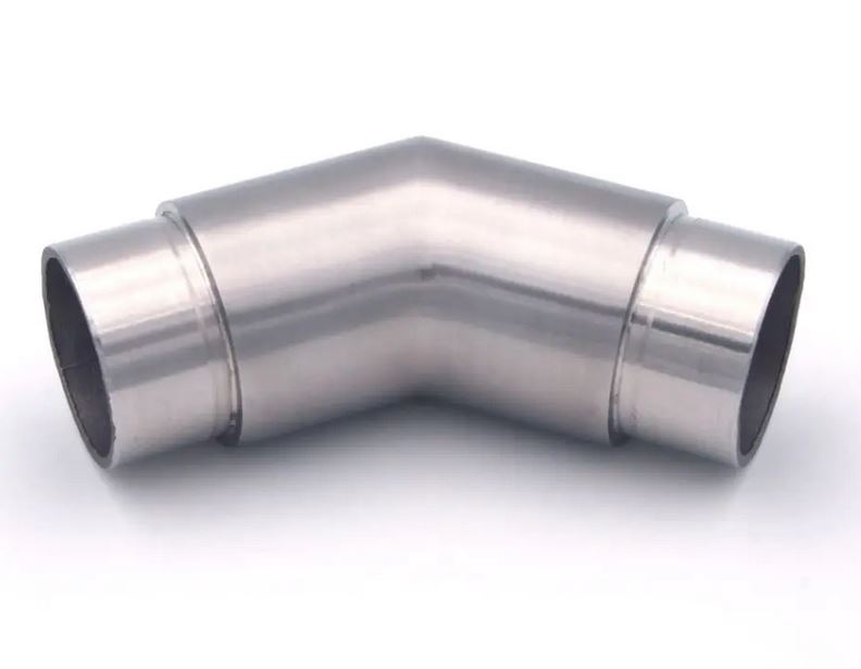 Edelstahlverbinder 45° - für Ø 42,4 mm