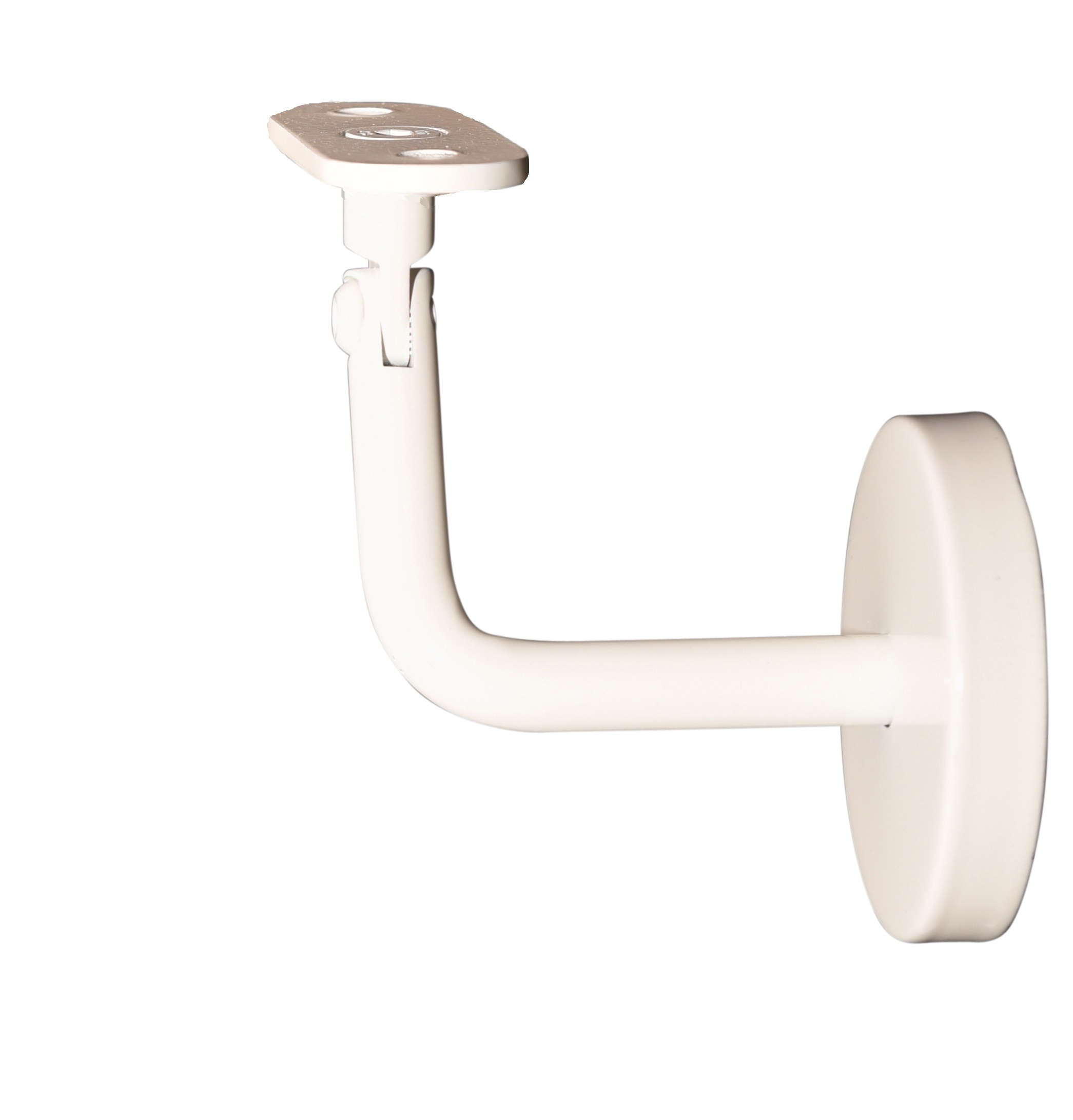 Handlaufhalter-004-G_-weiss1 Halter 04 WEISS, einstellbare gerade Halteplatte