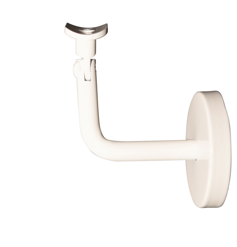 Handlaufhalter-004-R_-weiss1LaLICOyYDwwM8 Halter 04 WEISS, einstellbare gerundete Halteplatte