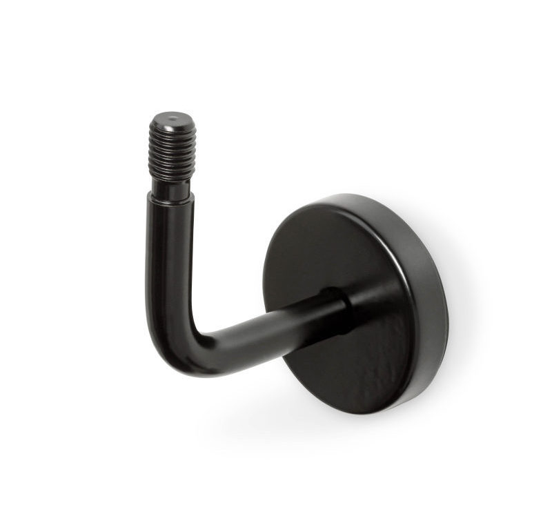 HDLH-Typ-01-schwarz Halter 01 SCHWARZ, inkl. Gewindebohrung