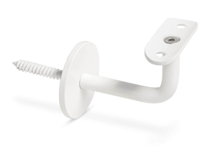 HDLH-Typ-02-1-Punkt-runde-Auflage-weiss Halter 02 WEISS, runde Halteplatte, mit Stockschraube