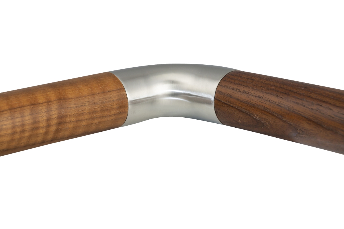 Edelstahlverbindungsbogen 90° - für Ø 42 mm Holzhandlauf