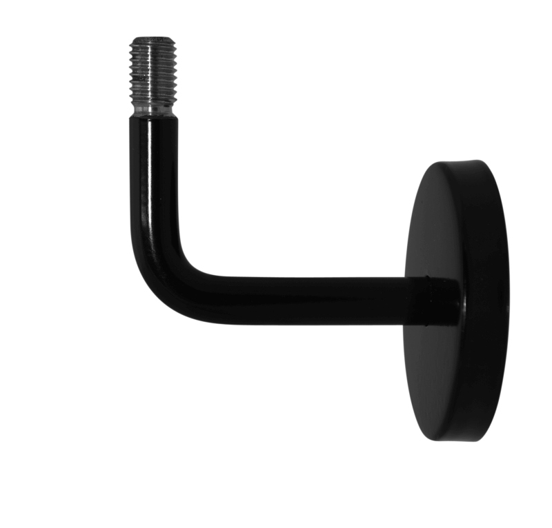 Halter 01 SCHWARZ, Gewindebohrung schmale Seite