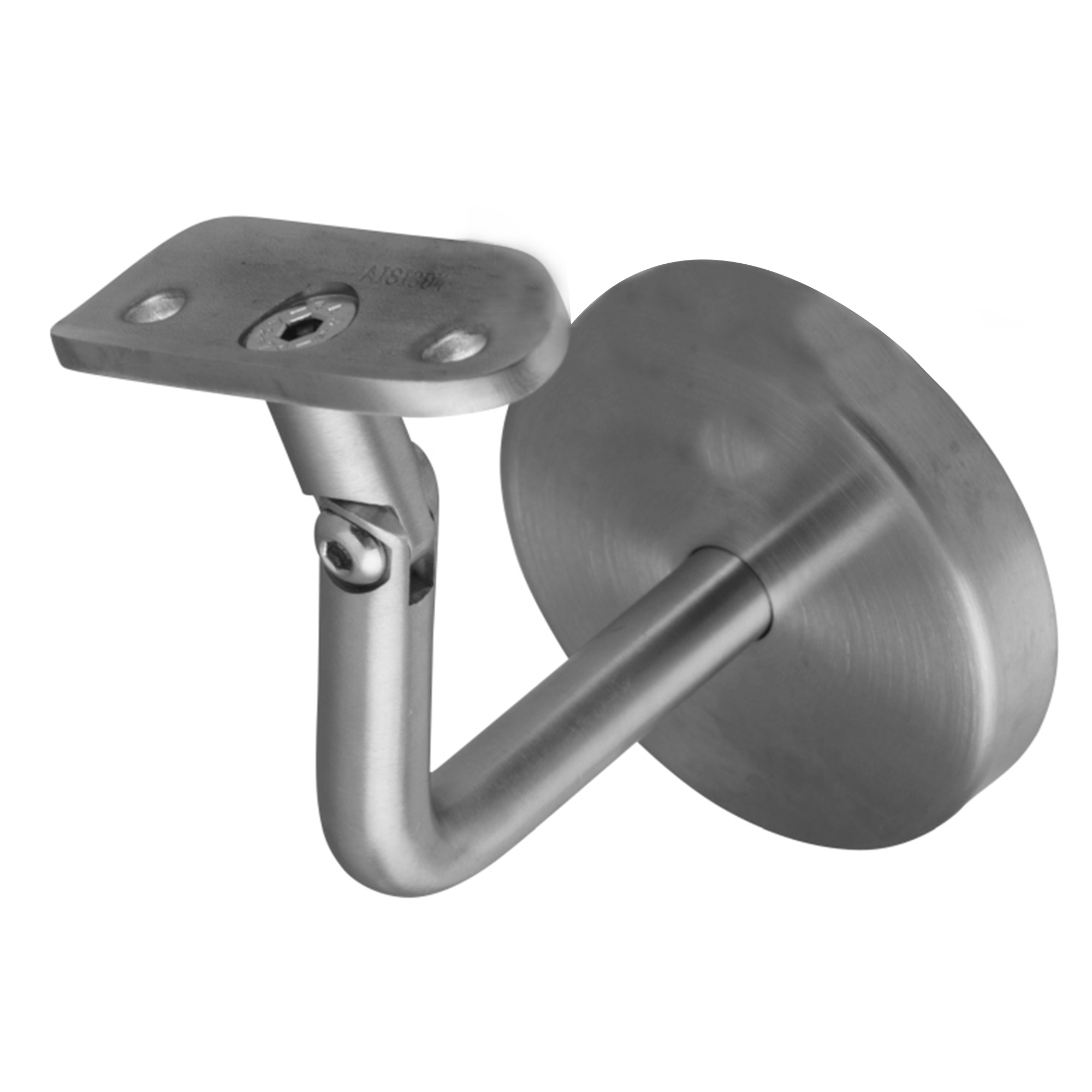 Halter 04 Edelstahl, einstellbare gerundete Halteplatte
