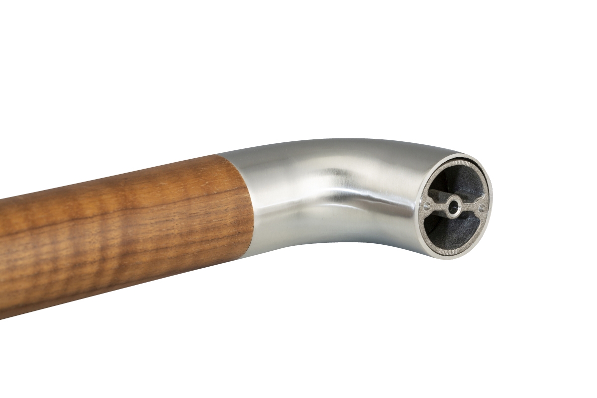 Edelstahlverbindungsbogen 90° - für Ø 42 mm Holzhandlauf