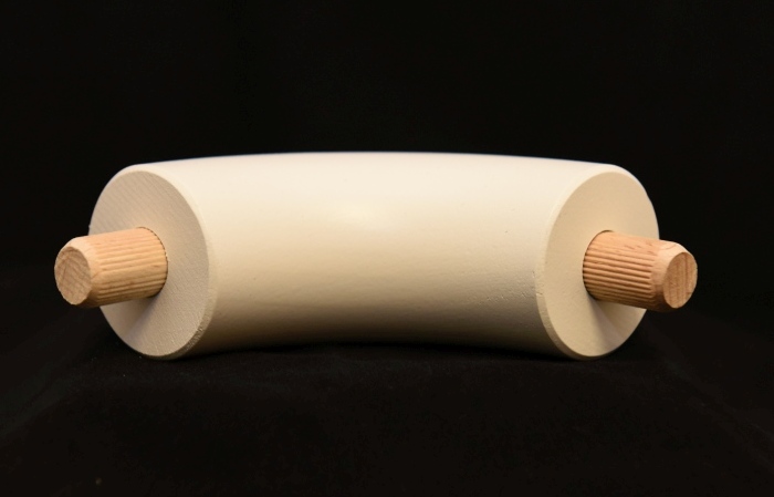 VB-weiss Verbindungsbogen 90°, 45 mm - deckend weiss lackiert