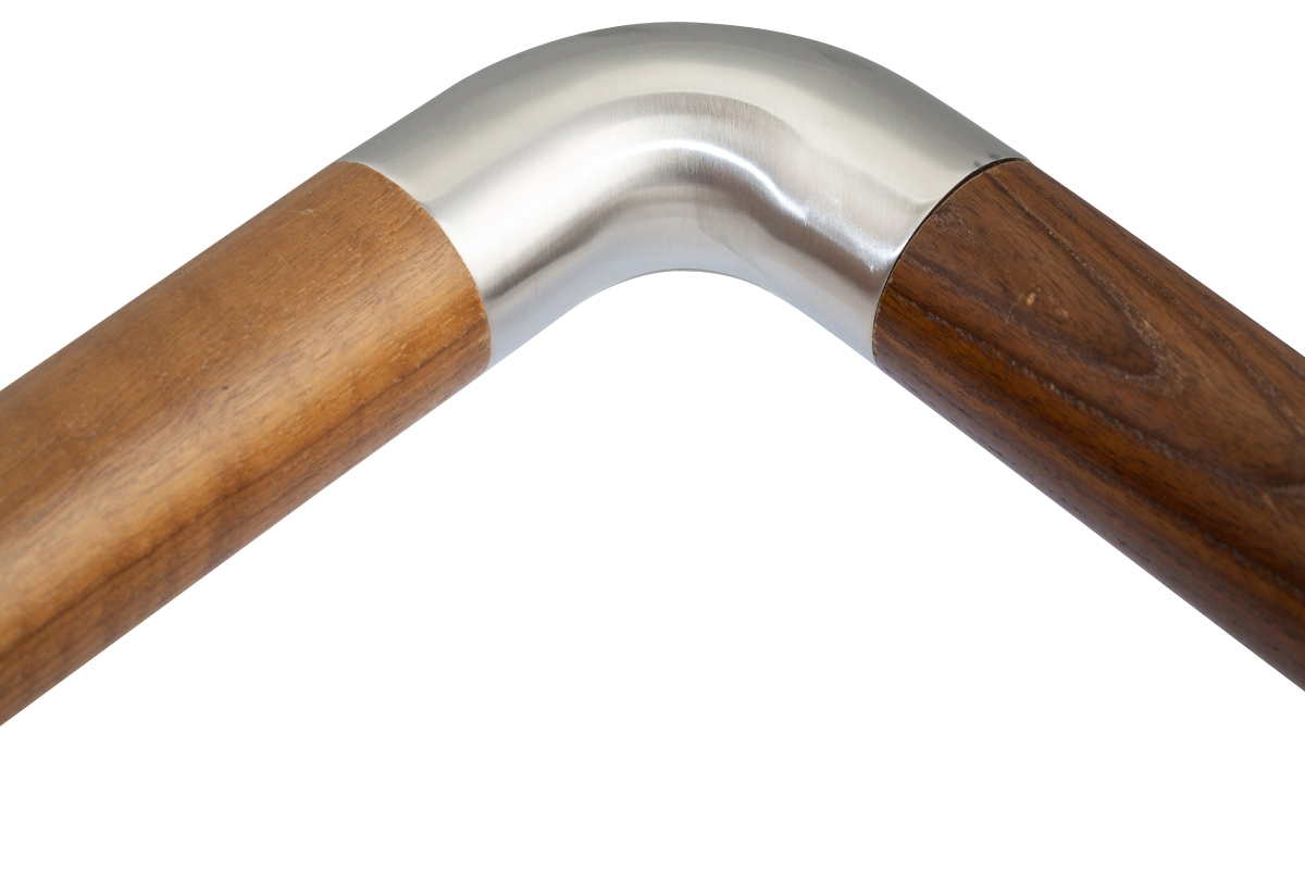 Edelstahlverbindungsbogen 90° - für Ø 42 mm Holzhandlauf