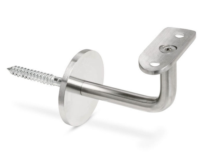 HDLH-Typ-02-1-Punkt-runde-Auflage-A2 Halter 02 Edelstahl, runde Halteplatte, mit Stockschraube