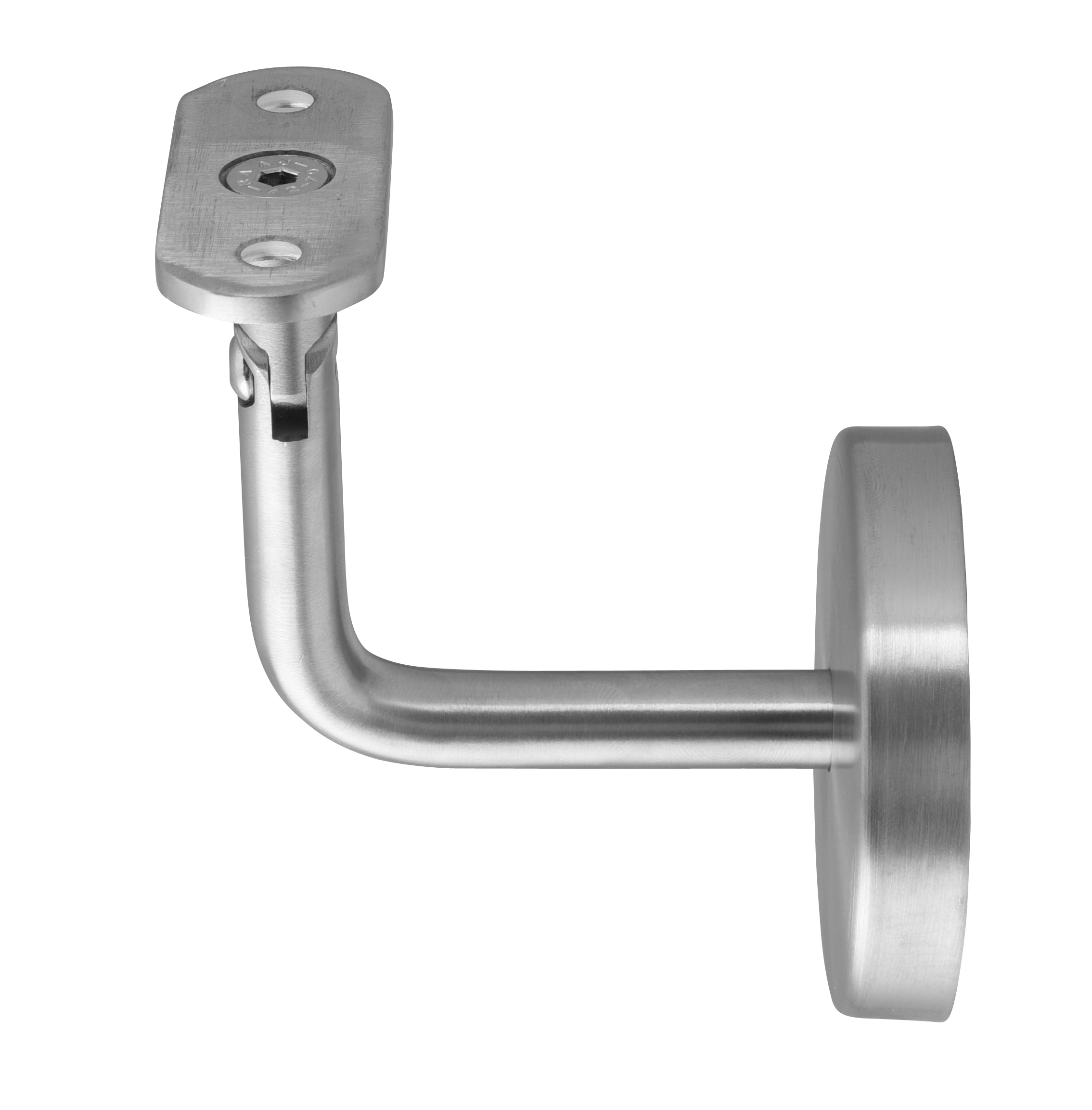 Halter 04 für Edelstahlhandlauf rund, inkl. Bohrungen Halter 04 für Edelstahlhandlauf rund, inkl. Bohrungen